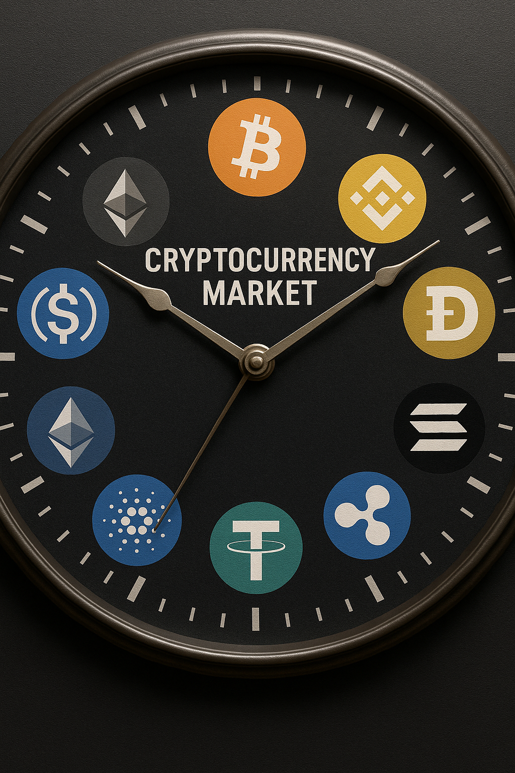 Cryptocurrency market clock