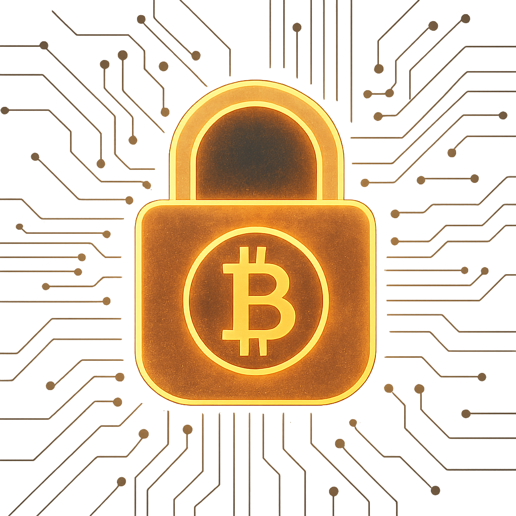 A digital lock symbolizing cryptocurrency security
