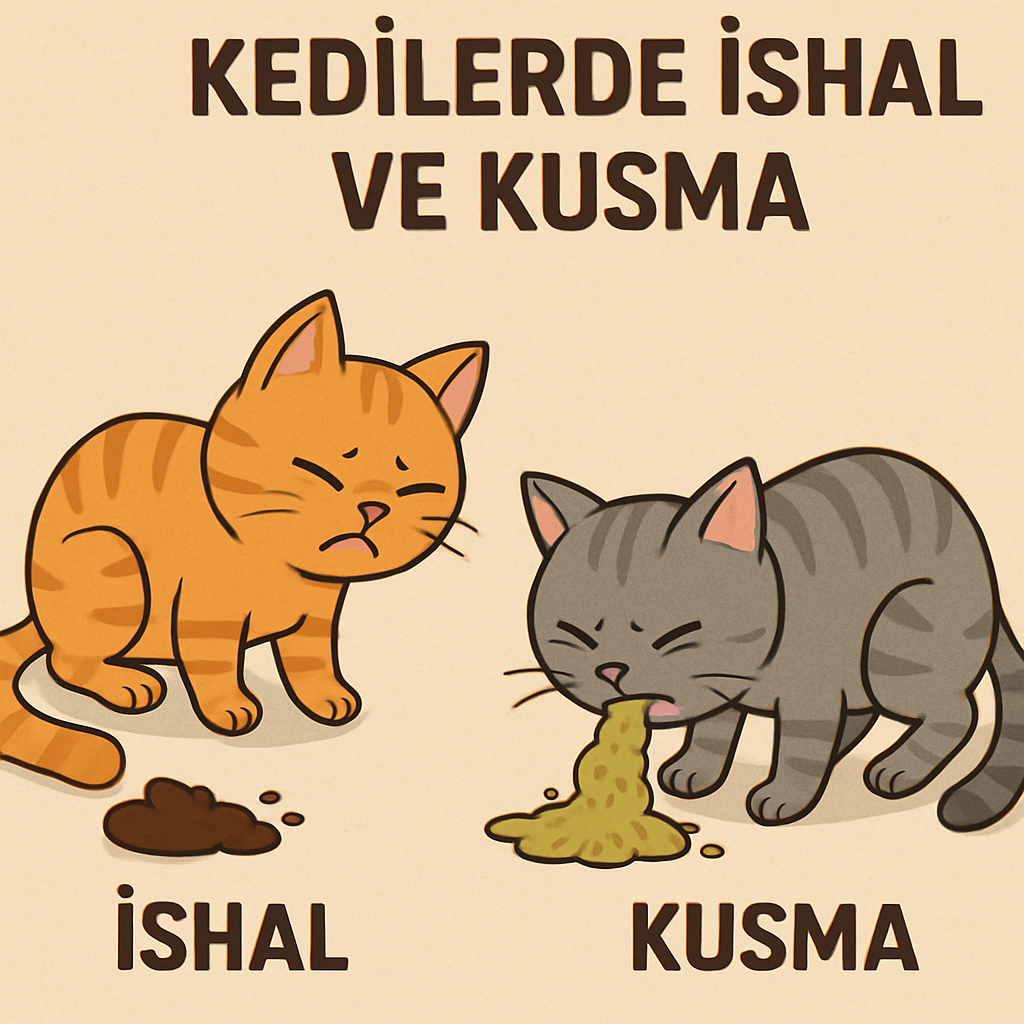 kedilerde ishal ve kusma