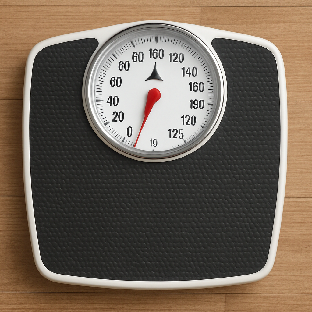 Scale showing weight gain