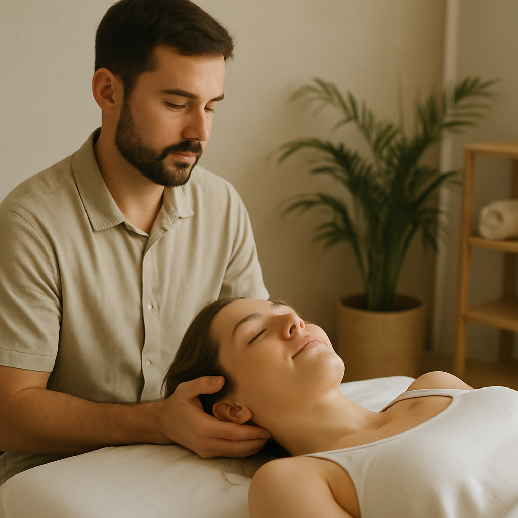 A peaceful osteopathic treatment session