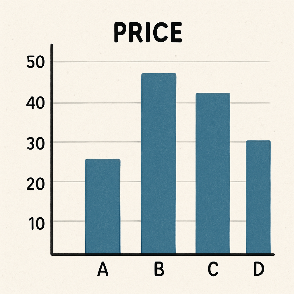 Price comparison chart