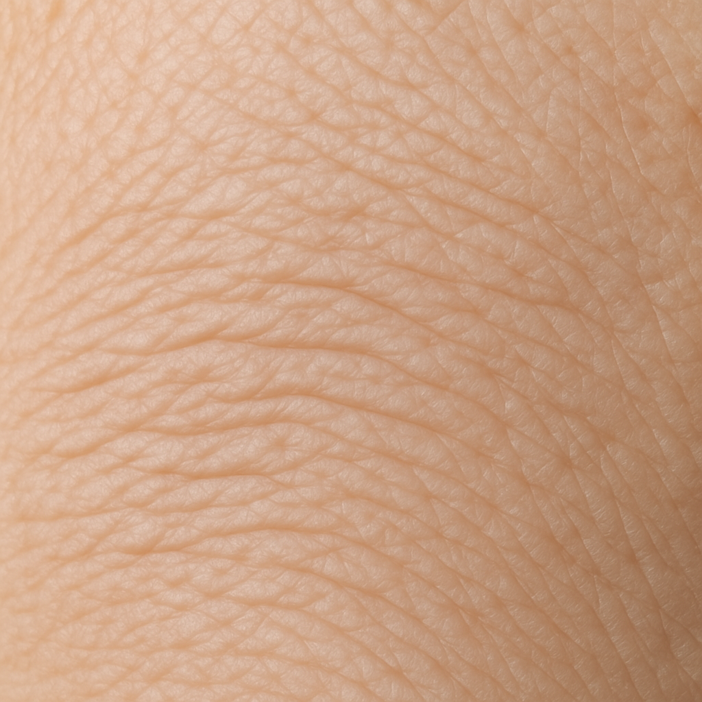 Crepey skin close-up