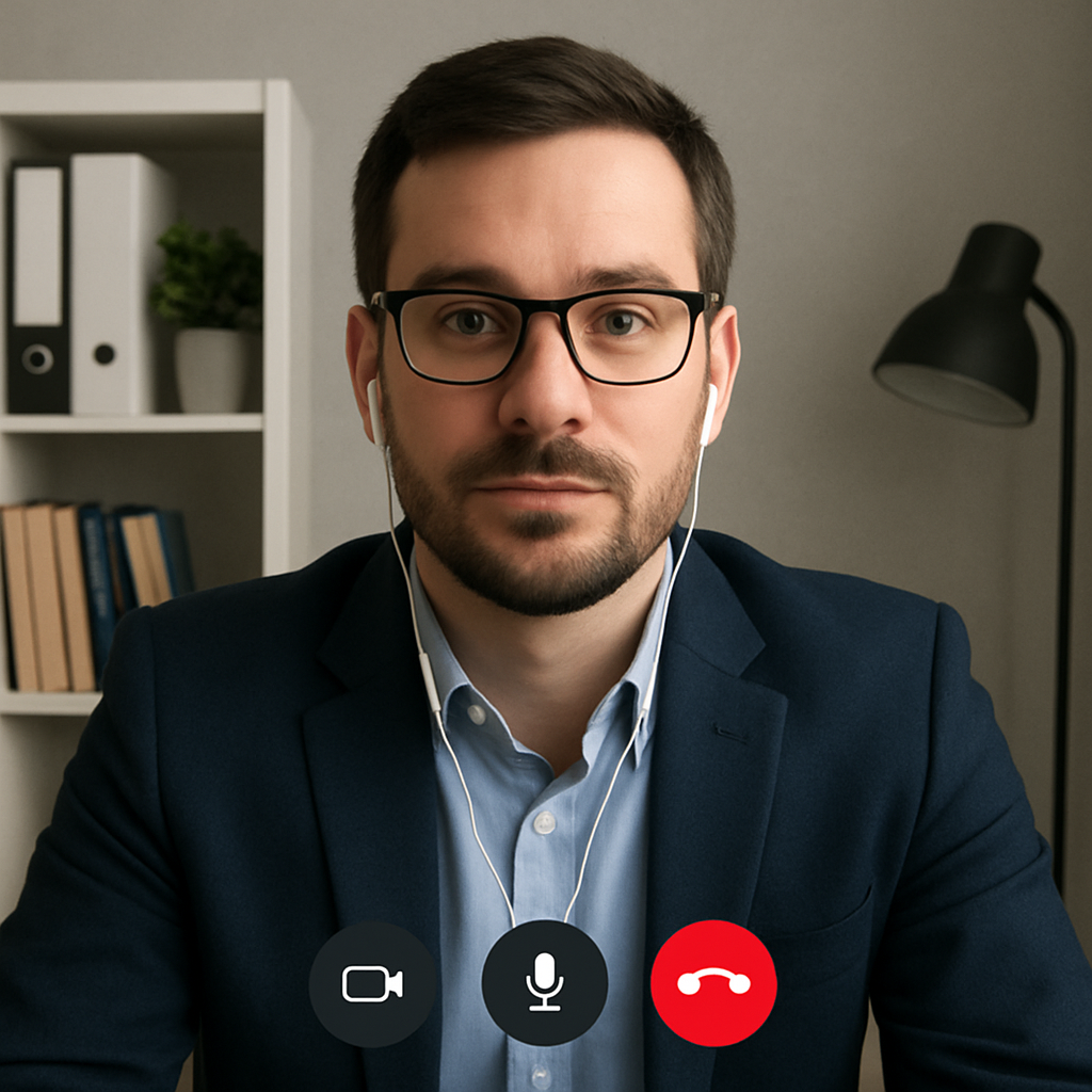 Professional video call setup