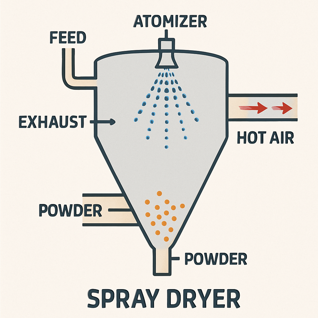 Spray dryer system illustration