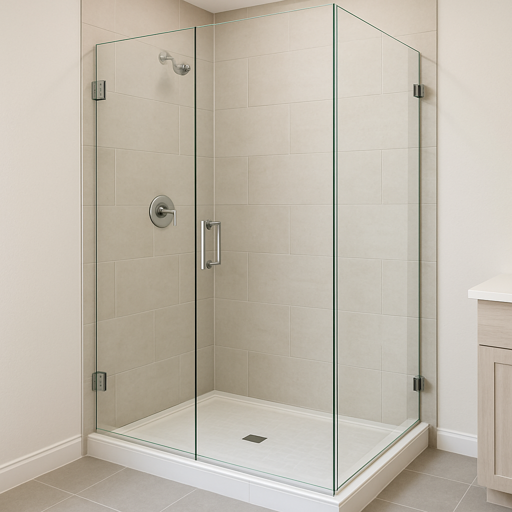 Frameless glass shower doors