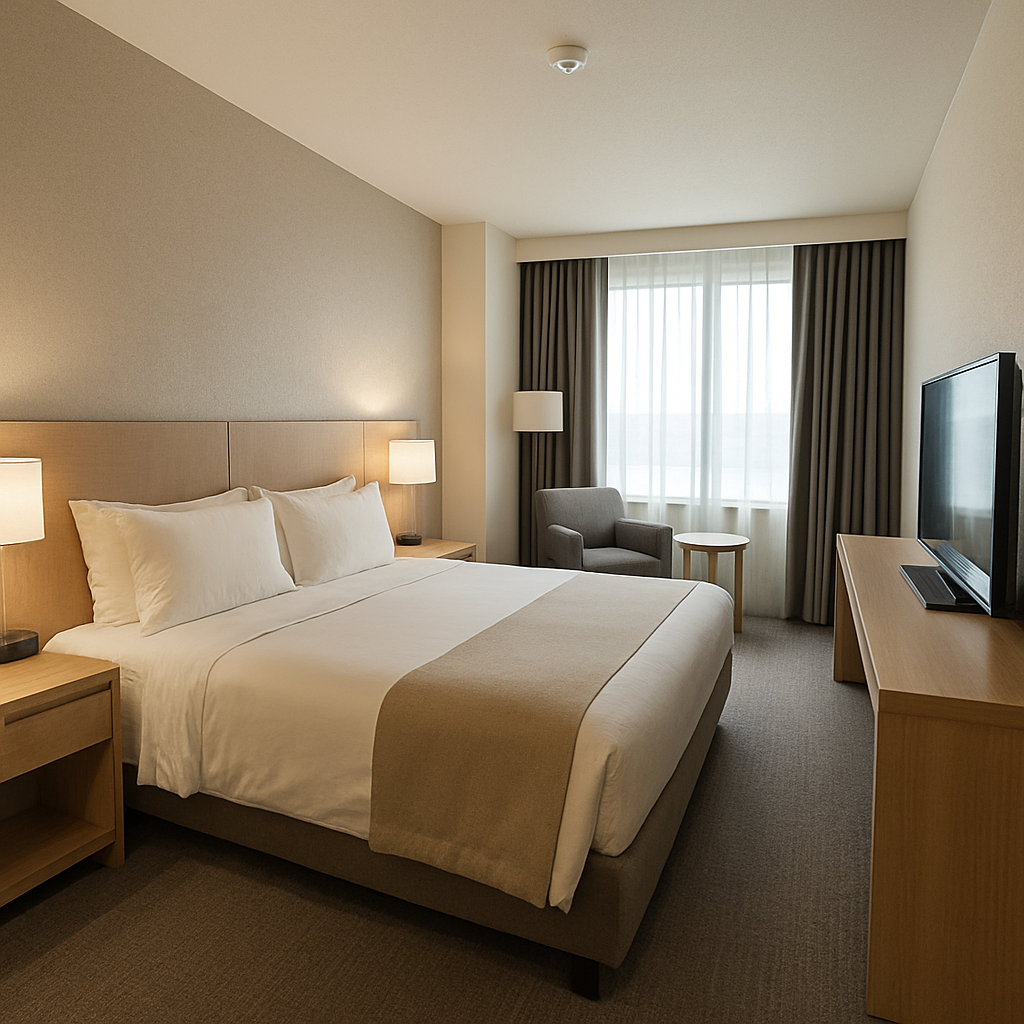 Modern hotel room interior