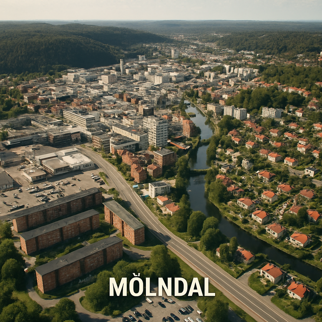 Aerial view of Mölndal