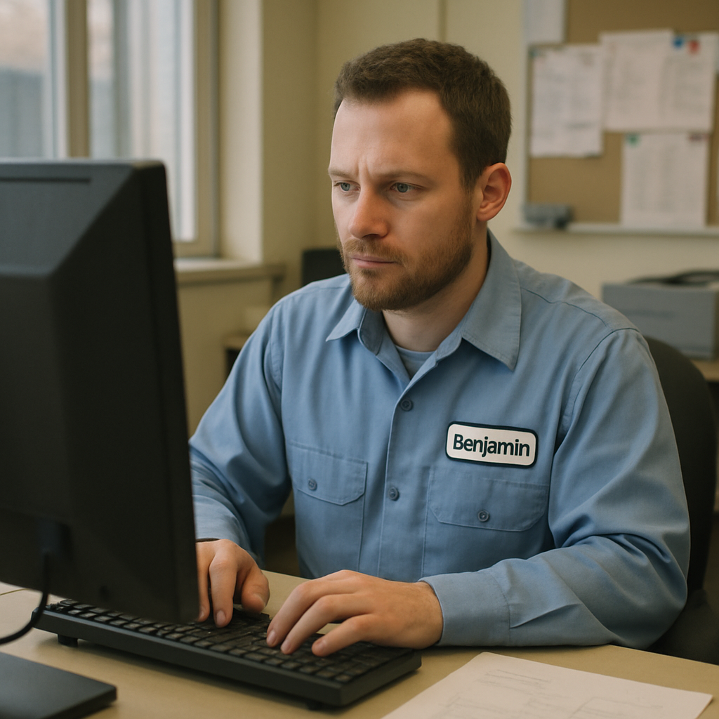 Benjamin at work
