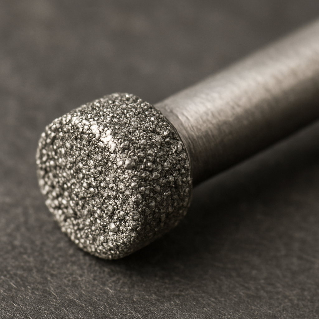 Diamond tip drill bit close-up