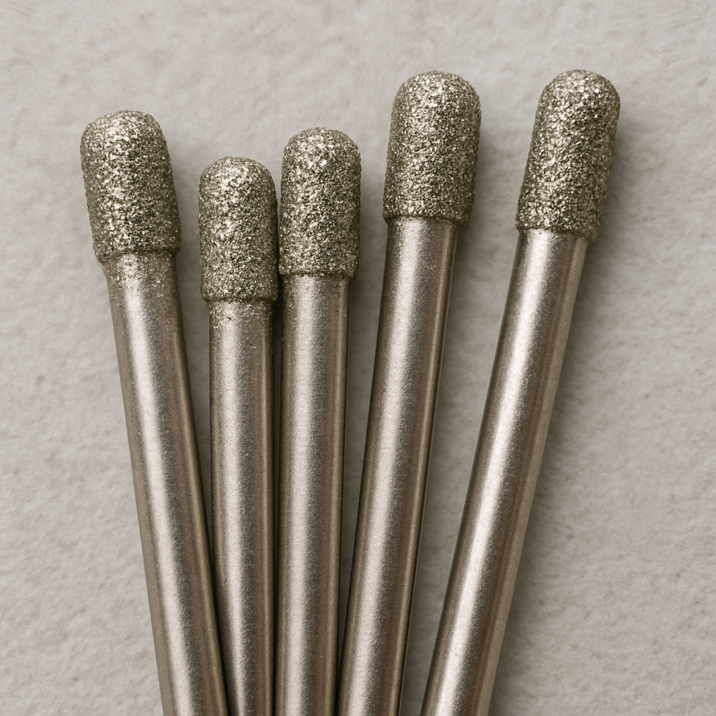 Diamond-coated metal drill bits