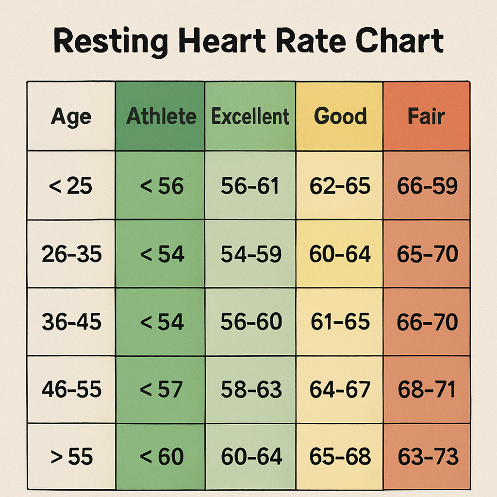 Resting heart rate chart