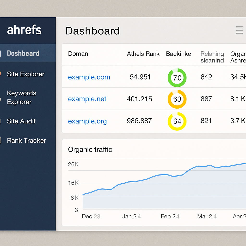 Ahrefs dashboard interface