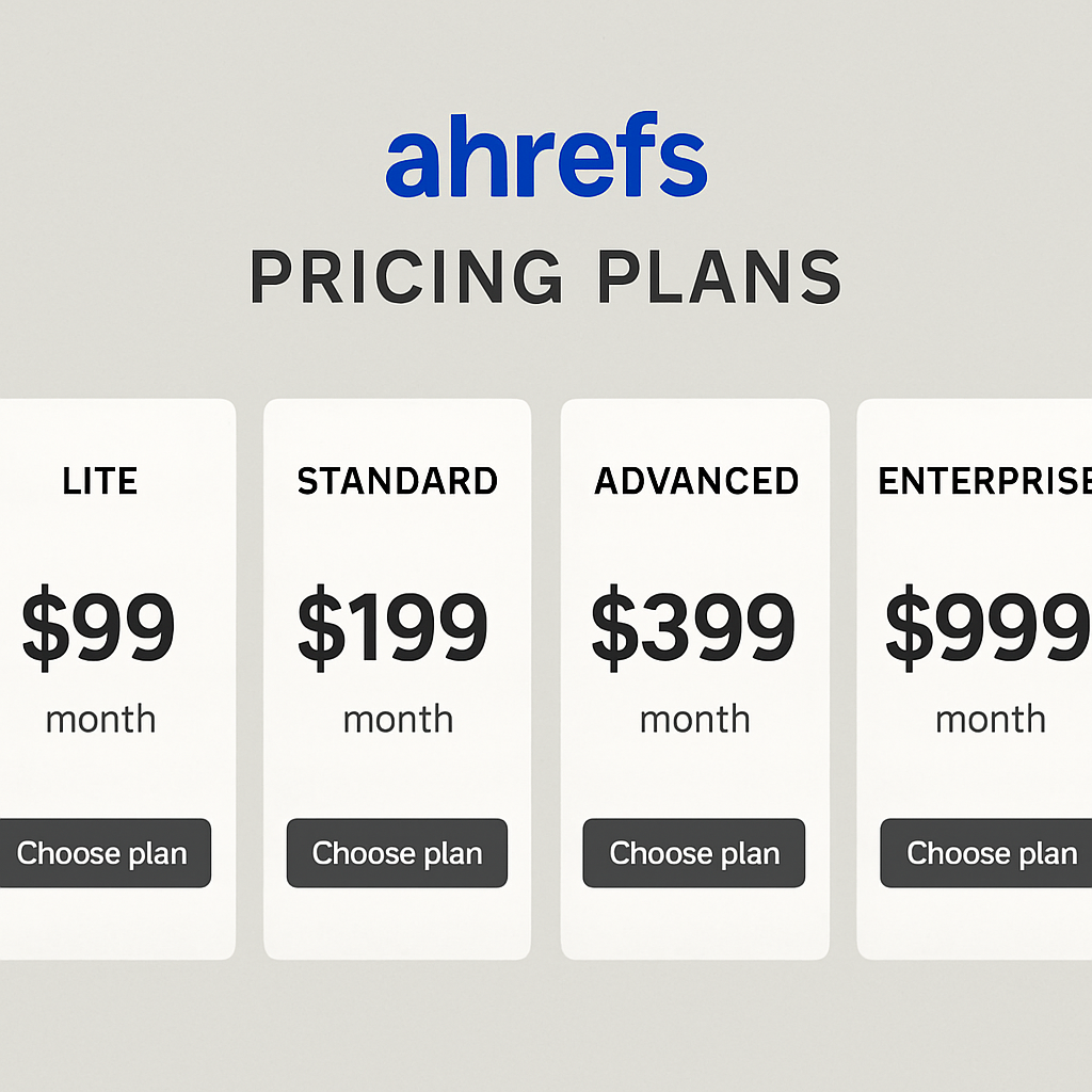 Ahrefs pricing plans