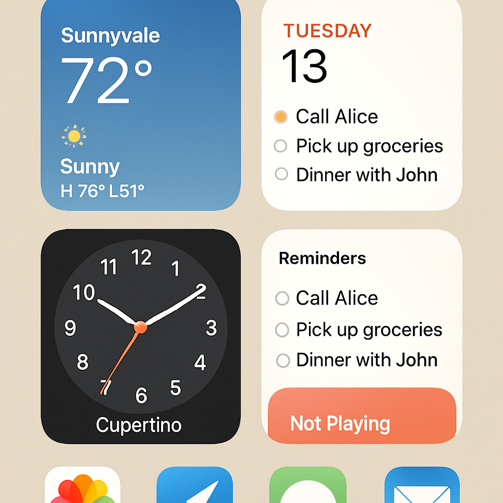 New Home Screen Design with Widgets