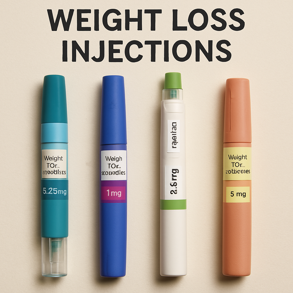 Variety of weight loss injections
