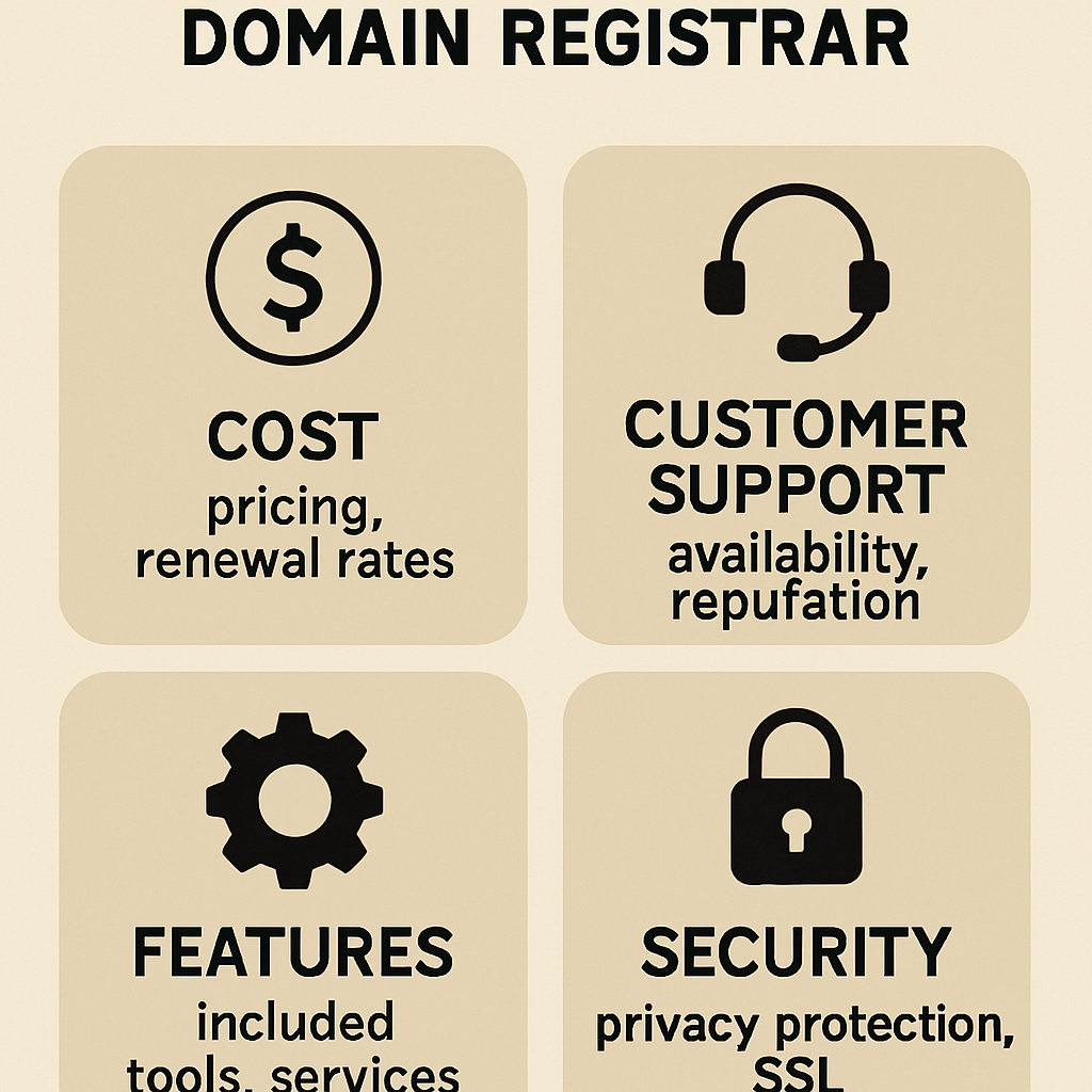 Key factors in choosing a domain registrar