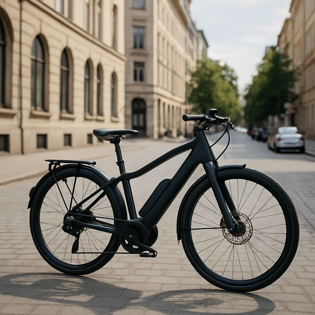 Un vélo électrique allemand élégant en ville