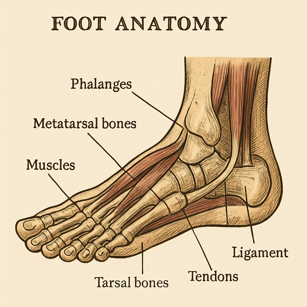 Foot anatomy illustration