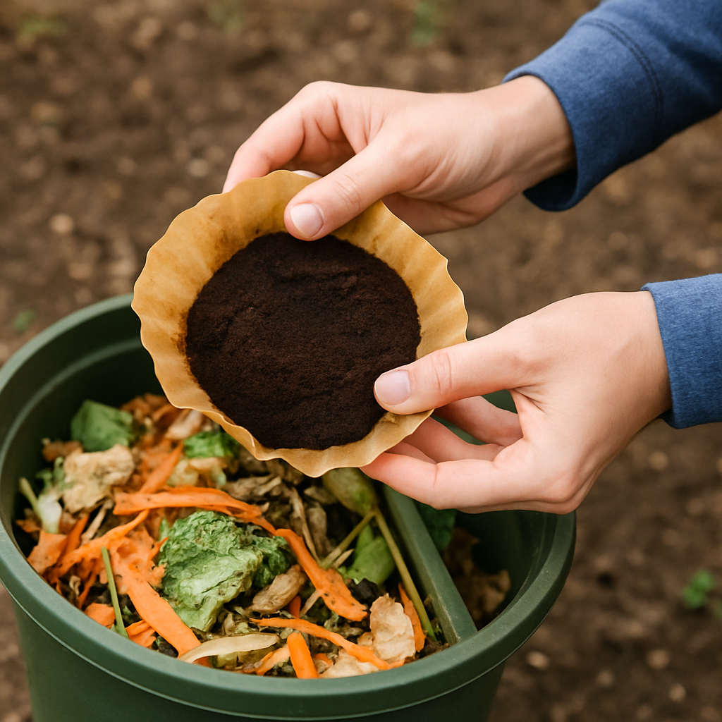 Composting coffee filters