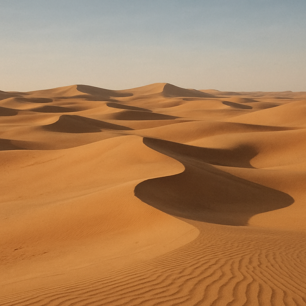 Desert landscape with dunes
