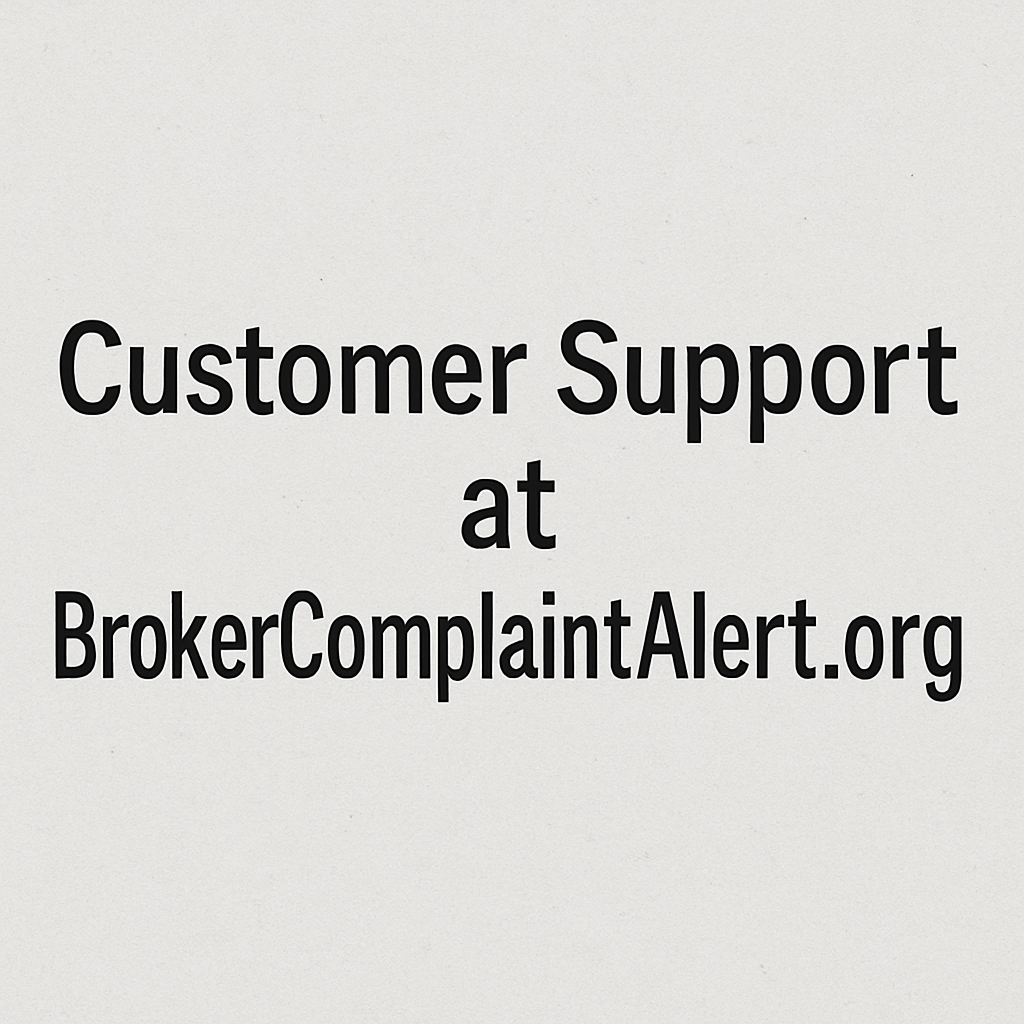 Customer support at brokercomplaintalert.org