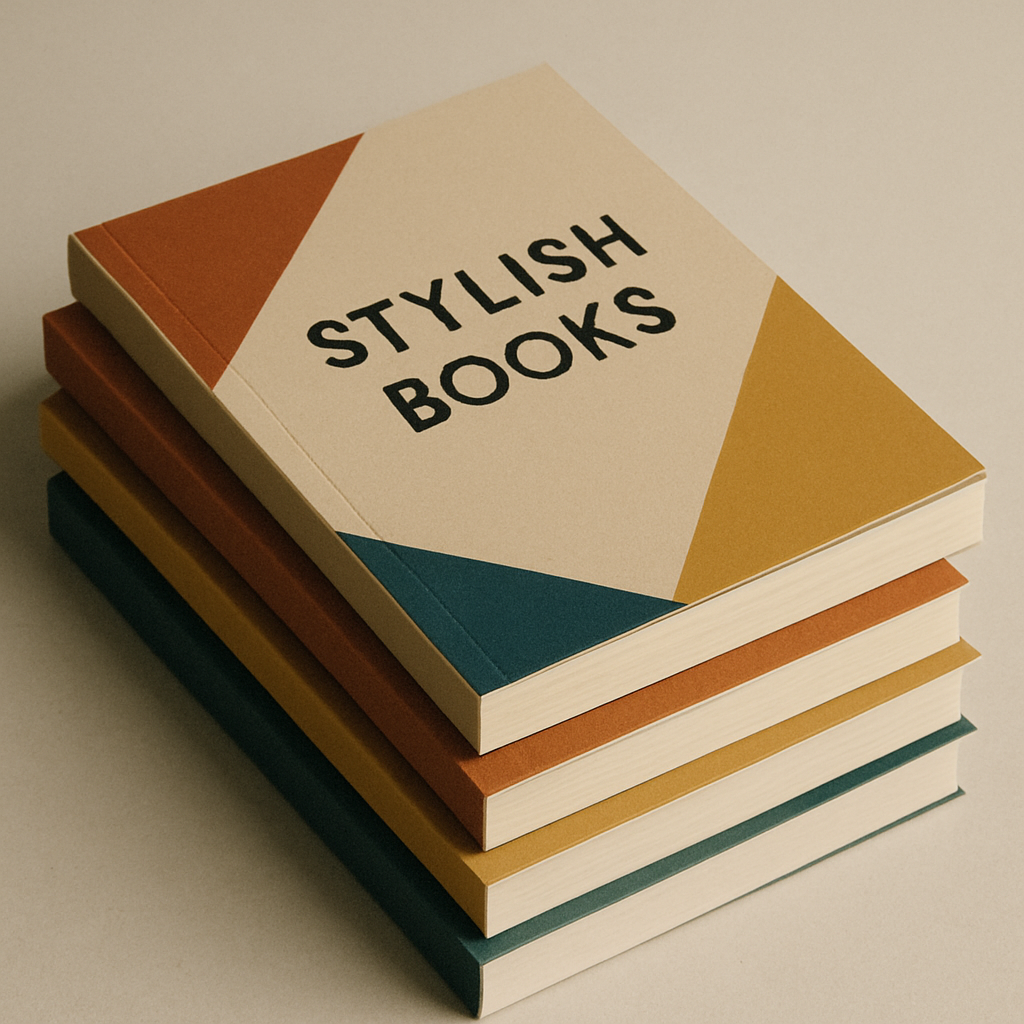A stack of stylish perfect bound books