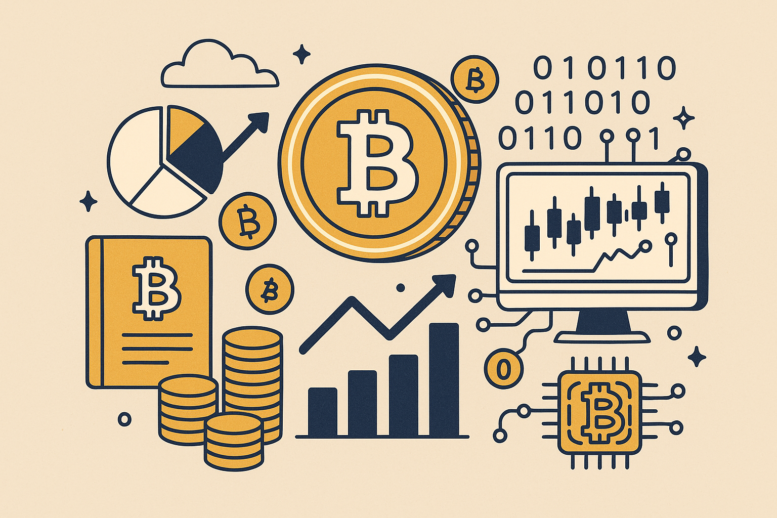 cryptocurrency concept illustration