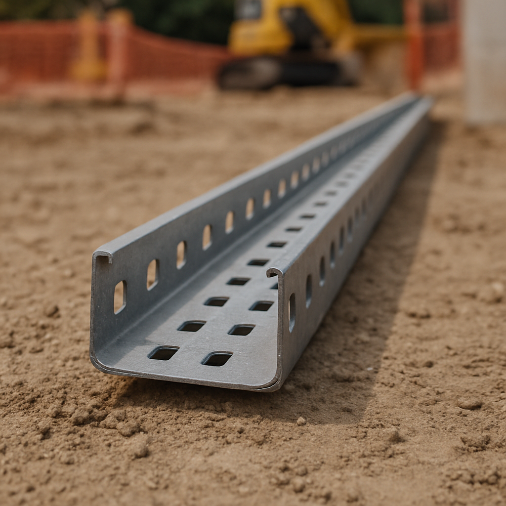 Unicanal perforado in construction use