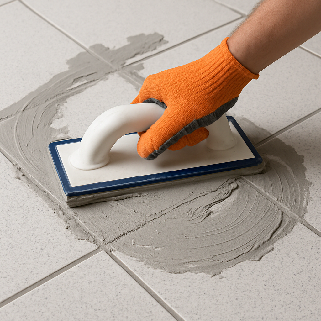 Epoxy grout application