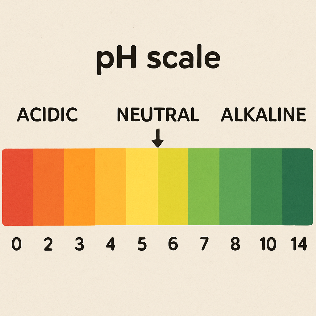 pH scale illustration