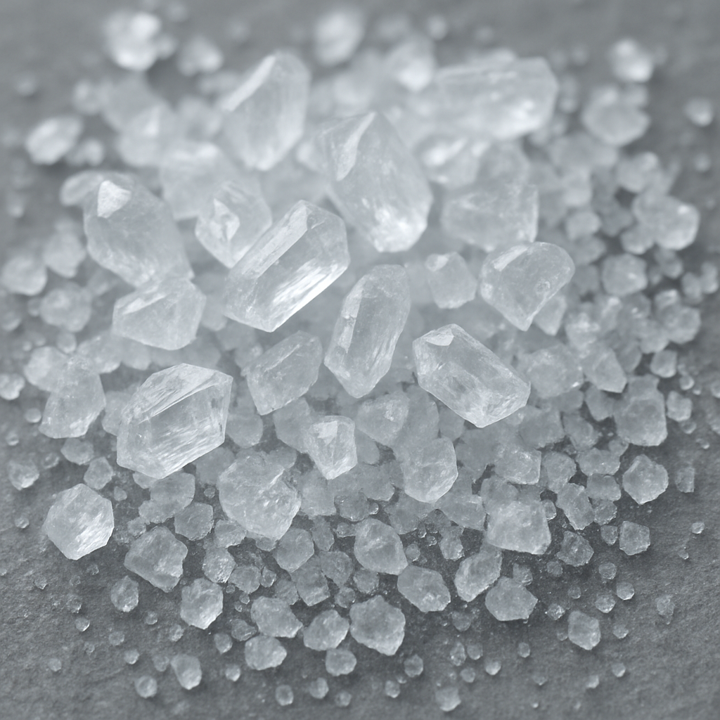 Potassium nitrate crystals