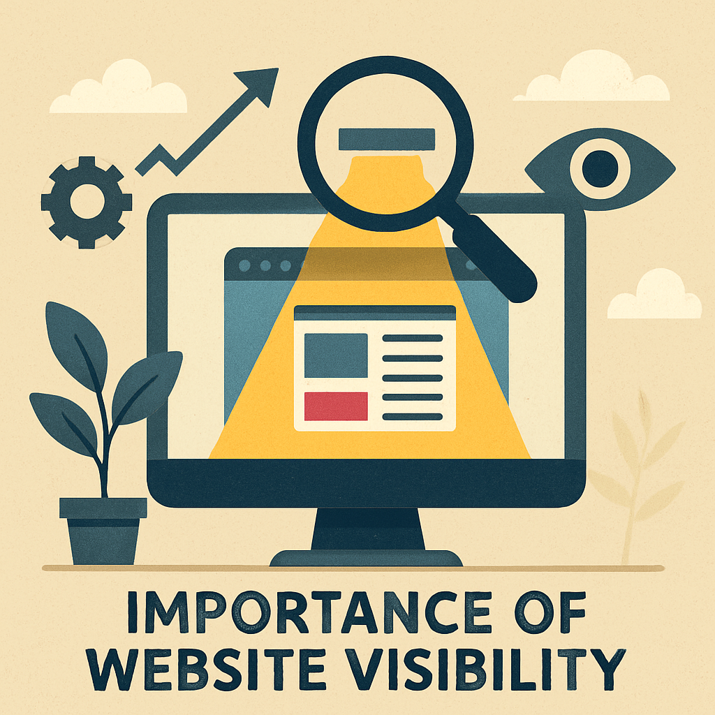Illustration showing the importance of website visibility