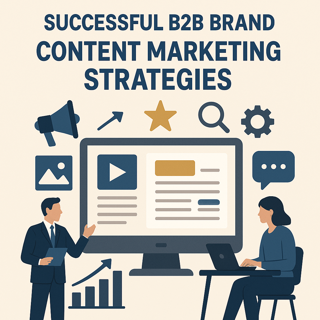A successful B2B brand employing content marketing strategies