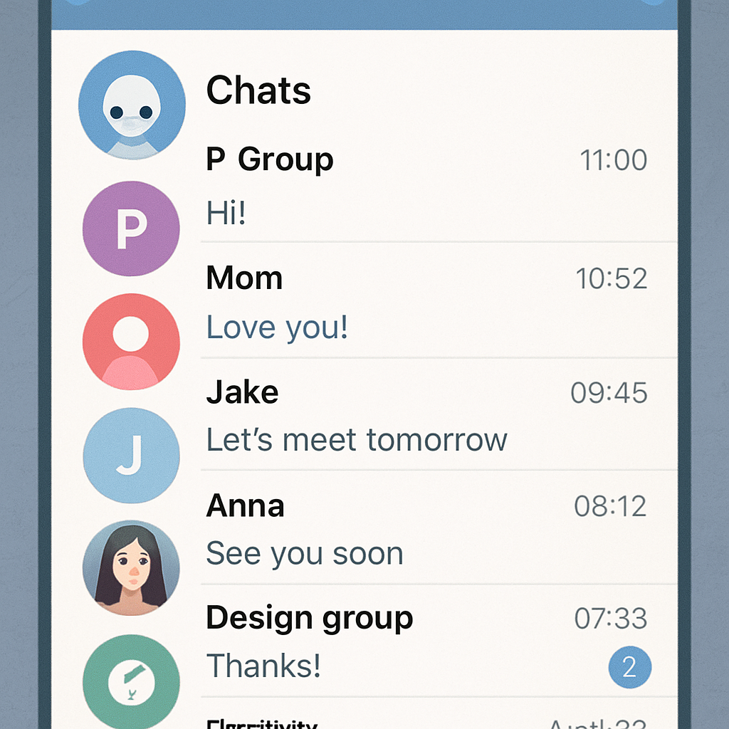 Telegram app interface