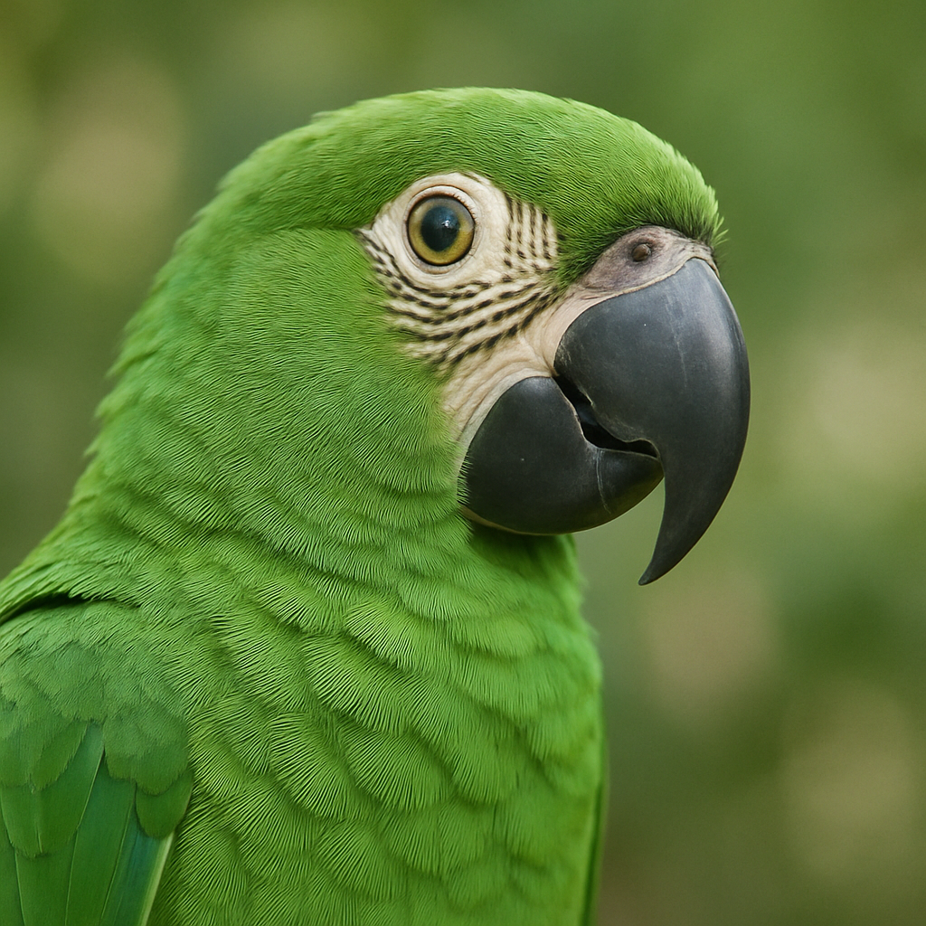 Parrot with a healthy beak