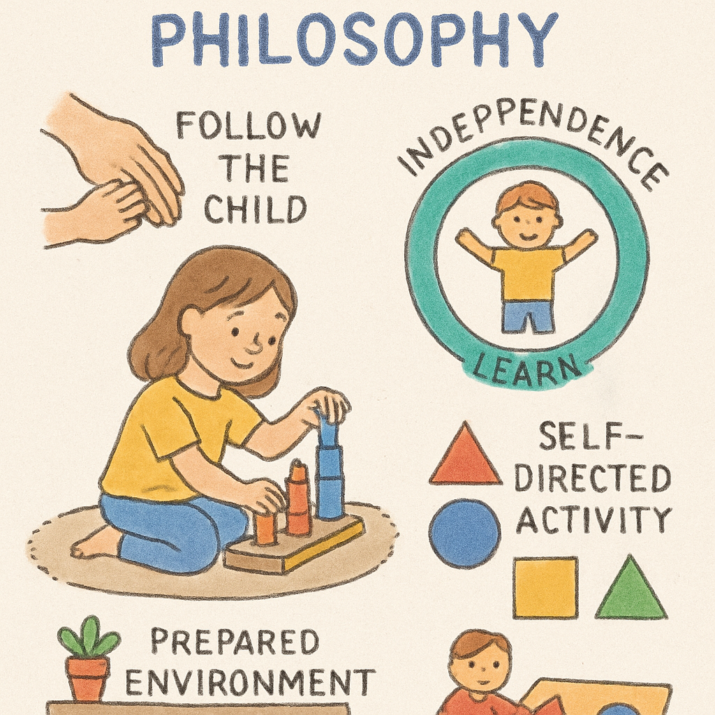 Montessori philosophy illustration