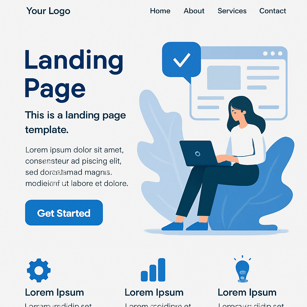 Landing page design