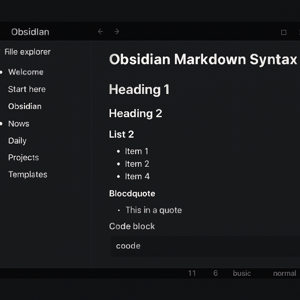 Obsidian interface screenshot