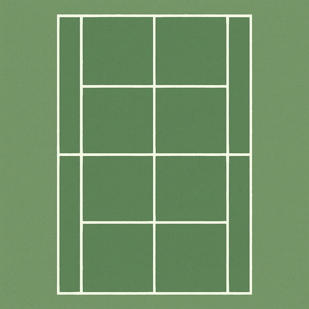 Tennis court layout