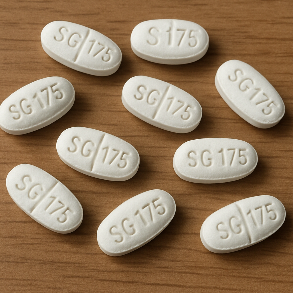 SG 175 pills on a table