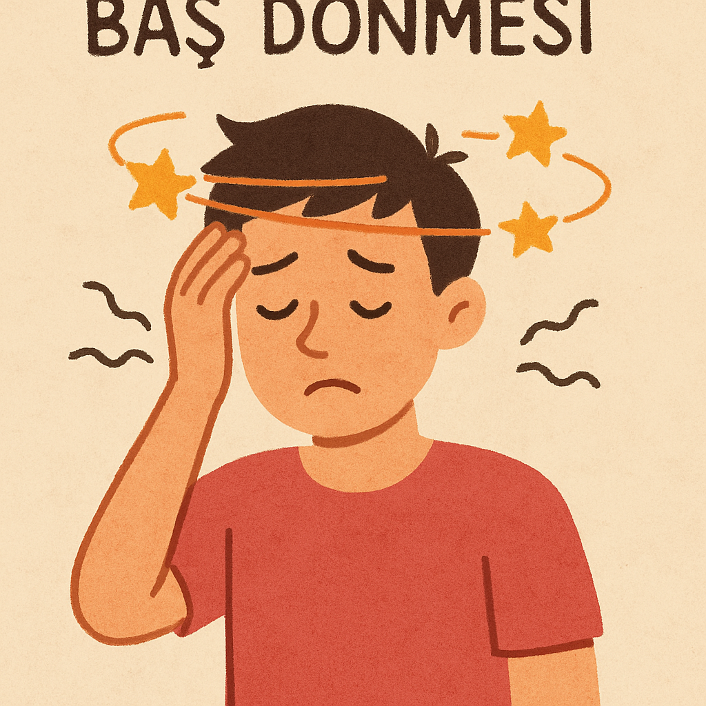 Baş dönmesi illüstrasyonu
