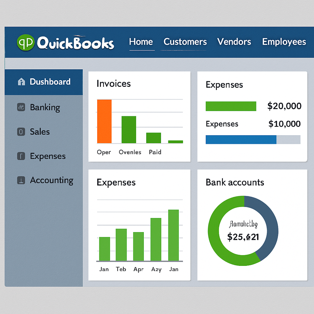 QuickBooks Software Interface