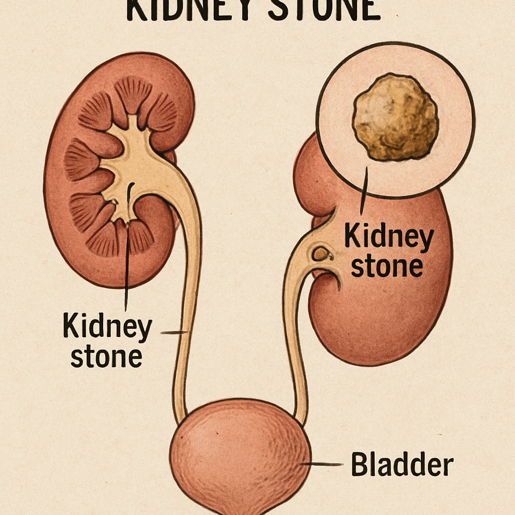Kidney stones diagram