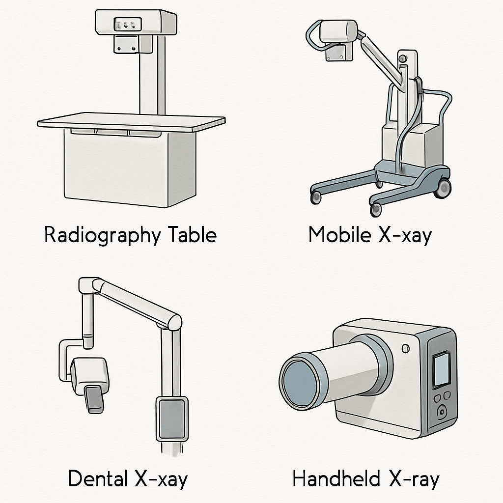 Image showing different types of Veterinary X-ray Machines