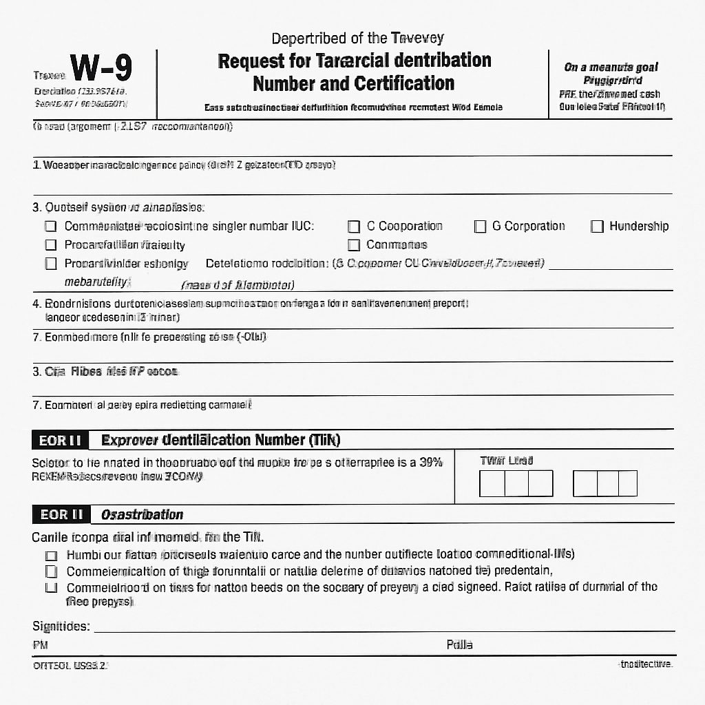 An example of a W9 form