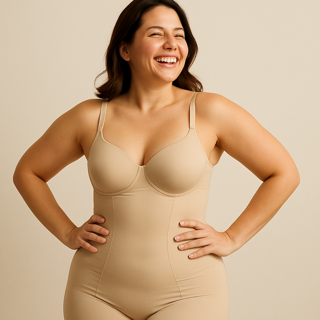 Woman feeling confident wearing shapewear