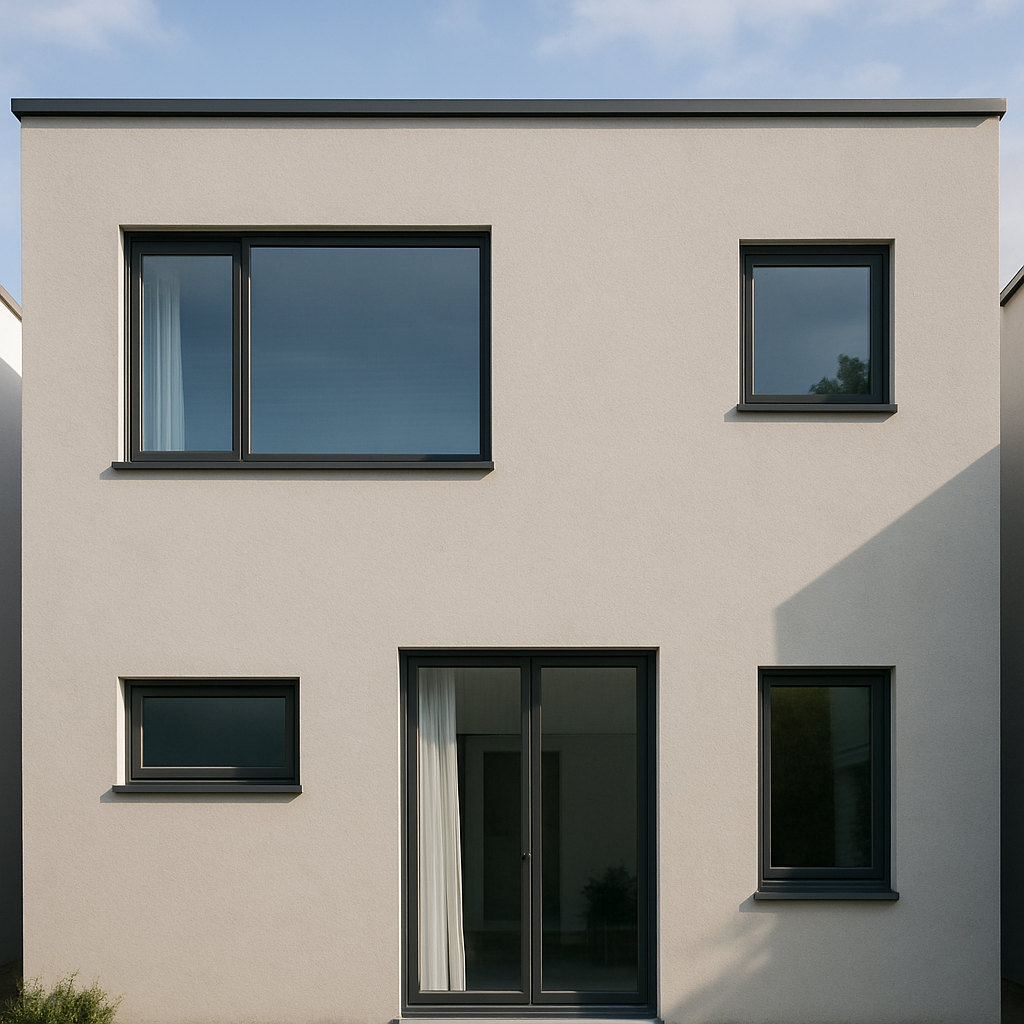 Variety of window sizes in a modern home