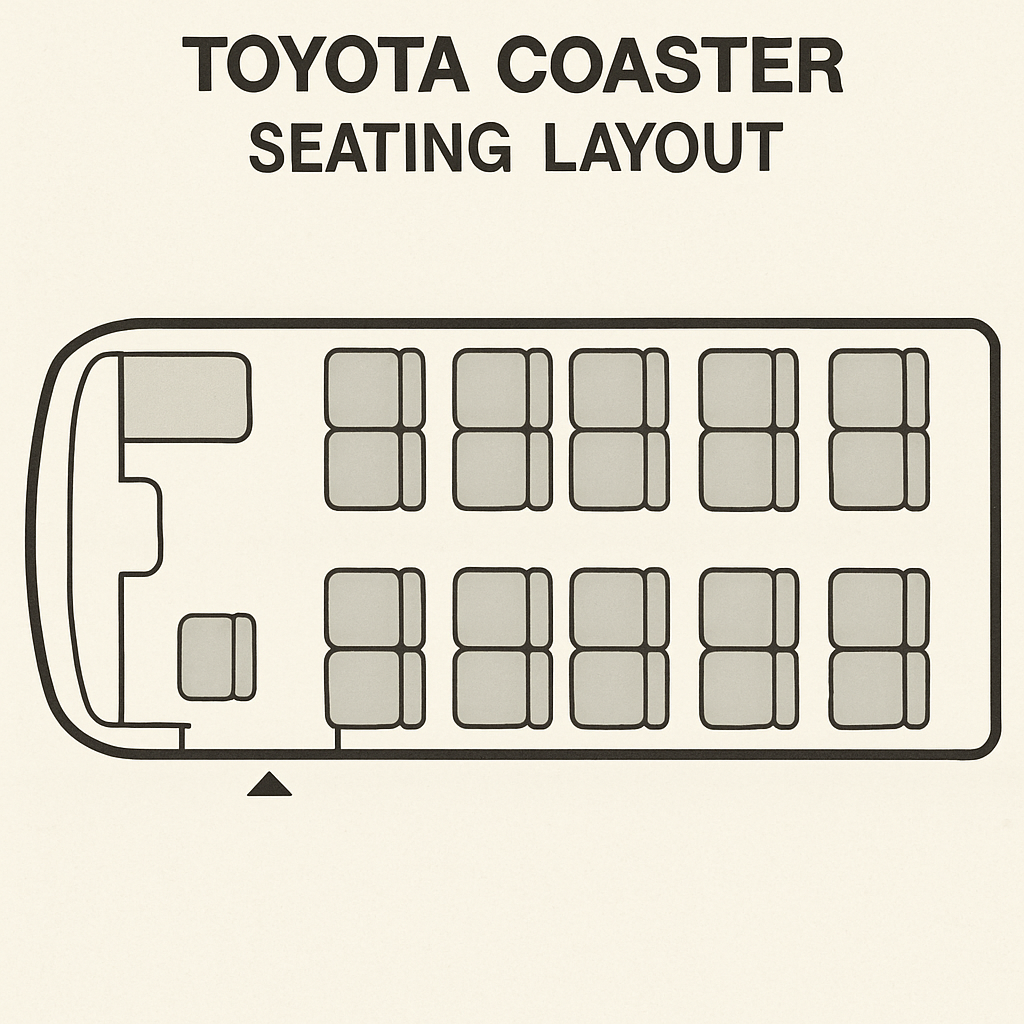 Toyota Coaster Seating Layout