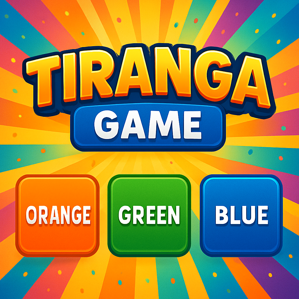A vibrant and colorful depiction of the Tiranga Game interface